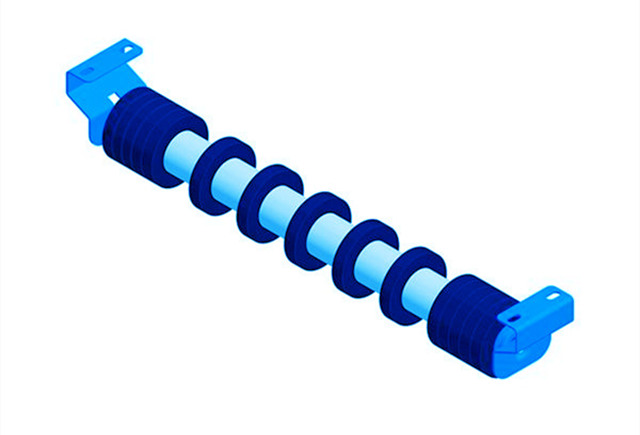 Опоры возвратных роликов с резиновыми дисками