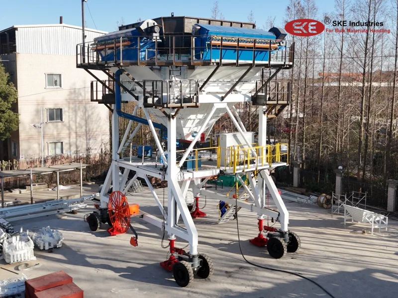 mobile eco hopper for ship unloading