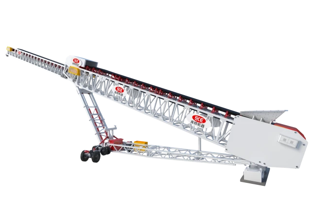 radial telescopic stacker for coal stockpiling