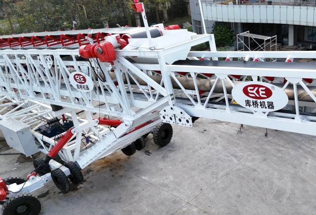 Радиальный телескопический штабелер | Телескопический штабелер-конвейер