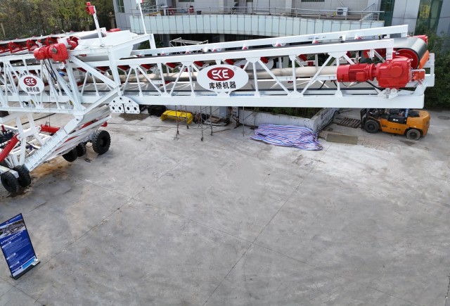 Радиальный телескопический штабелер | Телескопический штабелер-конвейер